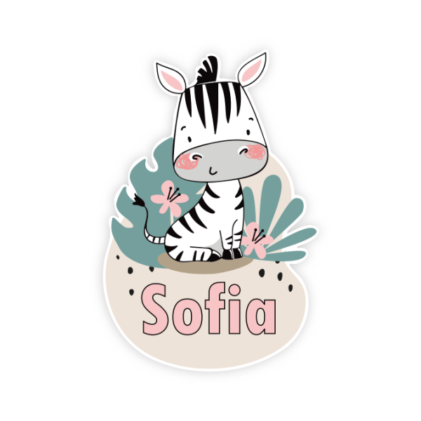 Geboortebord Zebra meisje