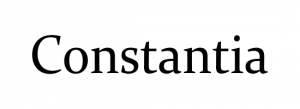 Font button Constantia