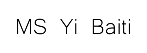 Lettertype MS Yi Baiti
